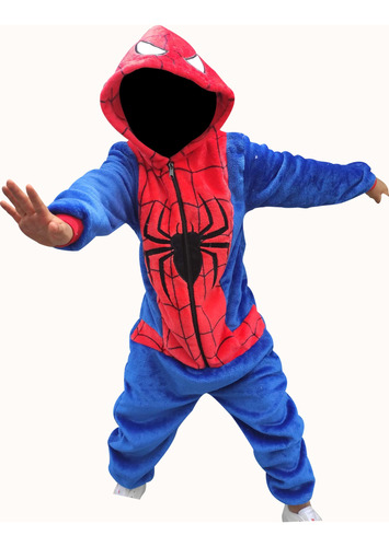 Pijamas Térmicas Spiderman Hombre Araña Enterizas Niños