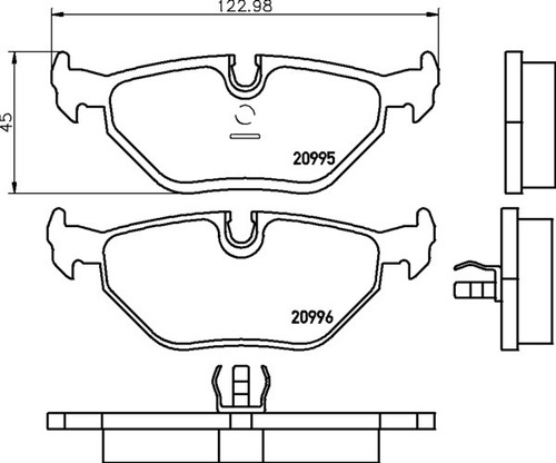 Pastillas De Freno Mintex Bmw Serie 3 (e36) Trasera