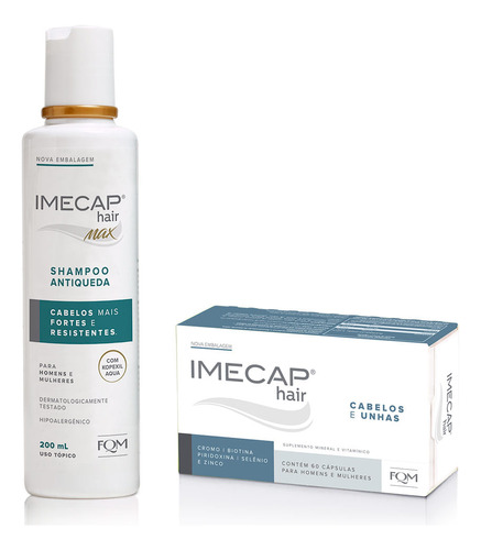 Compre Imecap Hair 60 Ganhe 50% Off Shampoo Antiqueda 200ml