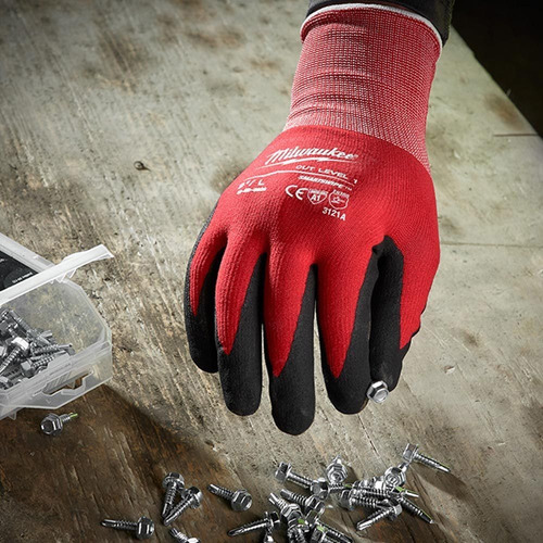 Imagen 5 de 10 de Guantes N1 Talla S Bañados En Nitrilo Milwaukee 48228900