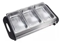 Comprar Buffetera Eléctrica 3 Bandejas Chafing Dish - 3 X 2,5 Lts.