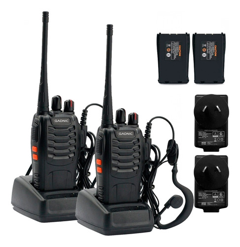 Handy Radio Uhf Walkie Talkie 16ch Vox Gadnic Kit X2 + Auri