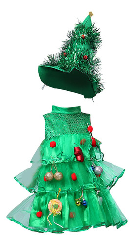 Ropa De Disfraz De Árbol De Navidad Para Niñas, 110cm