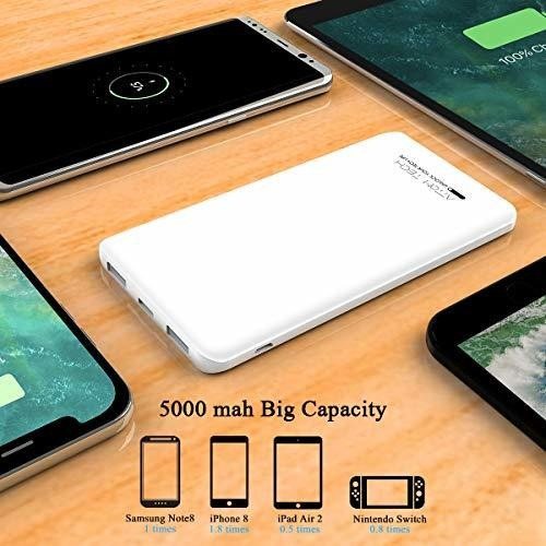 Salidas Usb Triples Super Slim Bank Thin, 5000mah Mi...