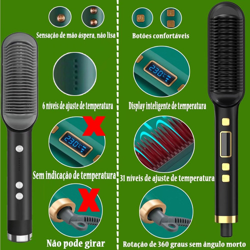 Cepillo Electrico Para Cabello Corto Peine Mágico