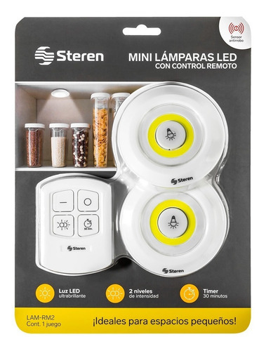 2 Lámparas Led Y Control Remoto | Lam-rm2 Color de la estructura Blanco