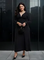 Comprar Vestido Midi Texturizado Ashua Renner Nuevo Sin Uso Plus Siz