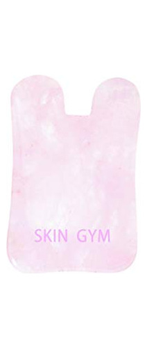 Piel Gimnasio Rosa Cuarzo Cuadrado Gua Sha Masajeador 6tb3a