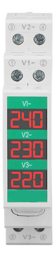 Medidor De Voltaje Ac 3p, Voltímetro Trifásico, Montaje En R