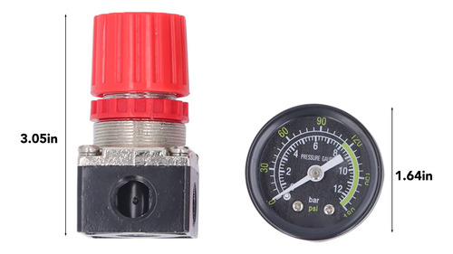 Kit Regulador De Compresor Aire Válvula 4 Vías 1/4 PuLG Npt