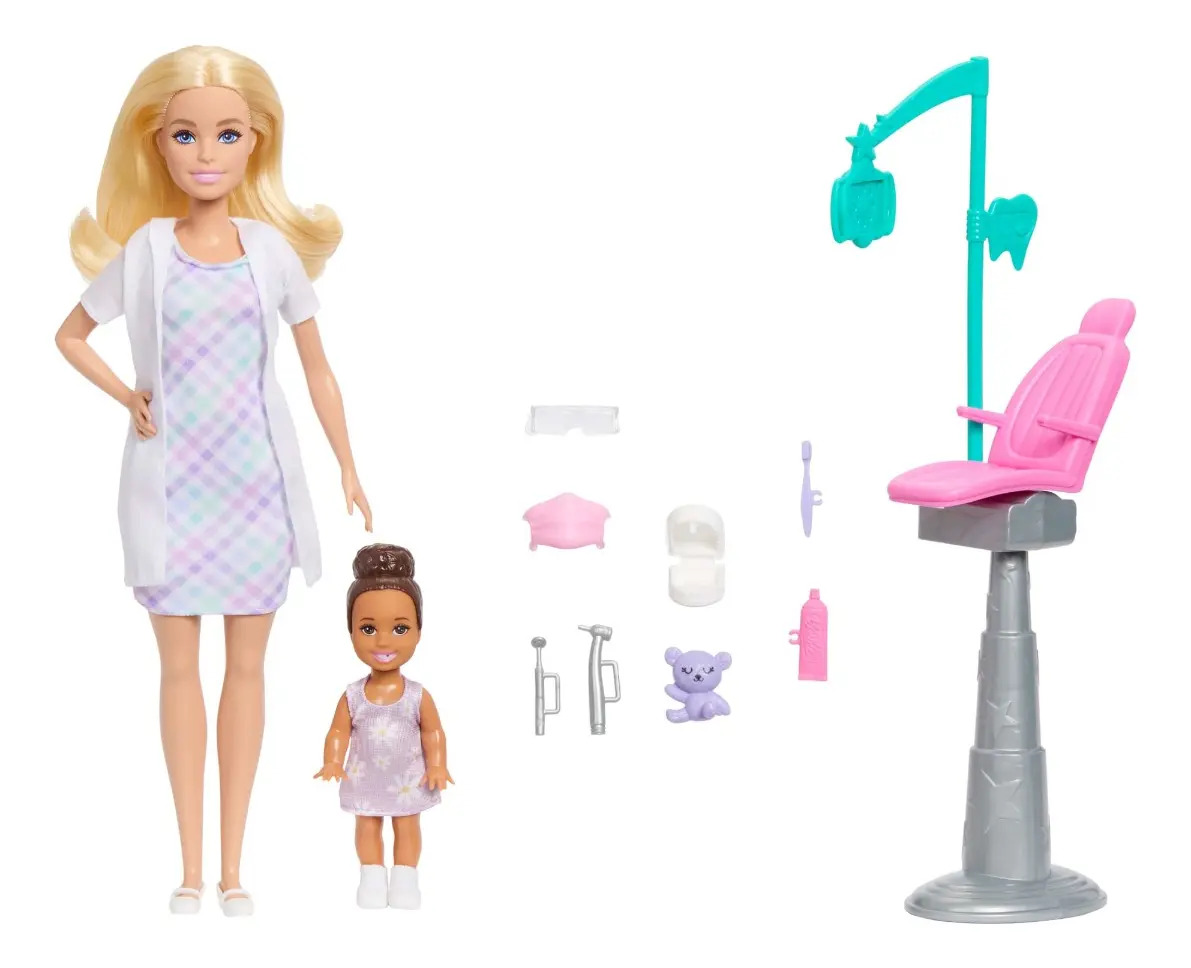 Barbie Set De Juego Dentista De Bebés Rubia Multicolor
