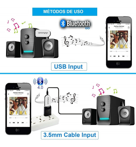 Imagen 2 de 9 de Bluetooth Receptor Audio Equipos Autos Manos Libres