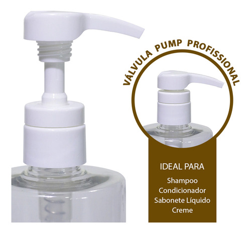 1 Frasco Porta Shampoo Condic Sabonete Profissional 500ml