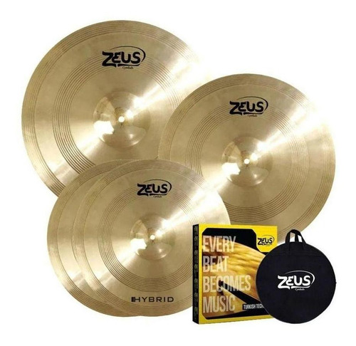 Kit Pratos Para Bateria 14 16 20 Zeus Hybrid Set C B20