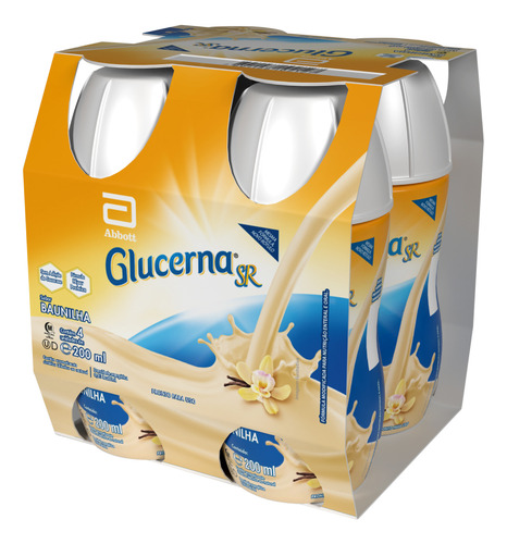 Suplemento Alimentar Glucerna Sr Baunilha 200ml 4 unidades
