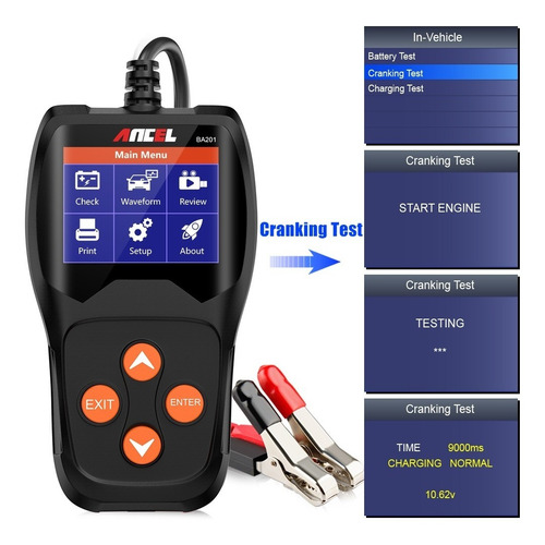 Ancel Ba201 Probador Bateria Coche Detector 12v 100-2000cca