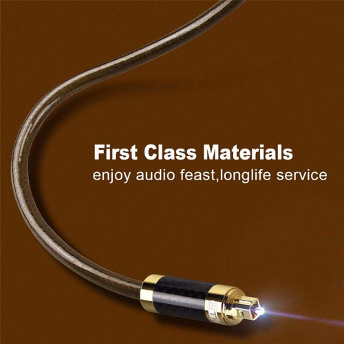 Imagen 5 de 7 de Cable De Fibra Óptica Spdif Toslink Emk Premium 1.50 Metros