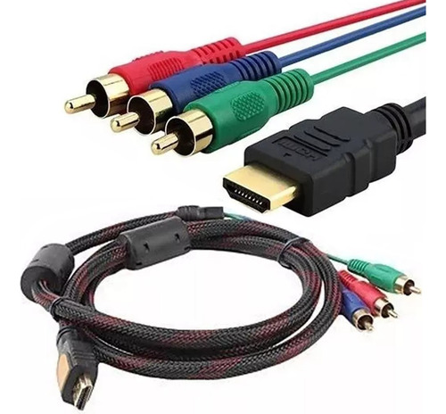 Cabo Adaptador Hdmi X 3 Rca Av Video Componente Top Quality