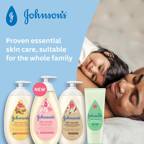 Johnson's Skin Nourish Moisture Wash, Jabón Para Bebés Con A