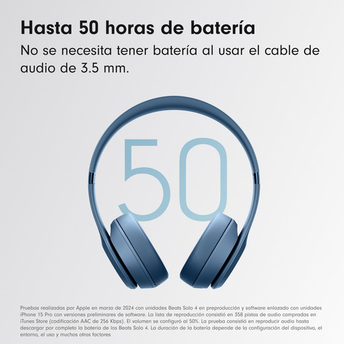 Audifonos Abiertos Inalámbricos Beats Solo 4 - Azul Pizarra Azul