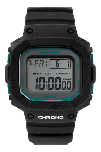 Relógio Digital Mormaii Wave Masculino Original Natação 100m Cor da correia Azul Cor do bisel Preto Cor do fundo Preto