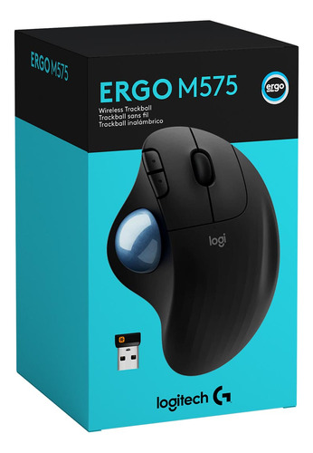 Mouse Logitech Ergo M575 Wireless/bt Trackball Black