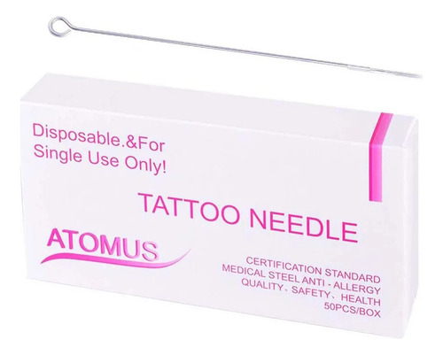 // Aguja Larga Para Tatuaje 3rl, 50 Unidades