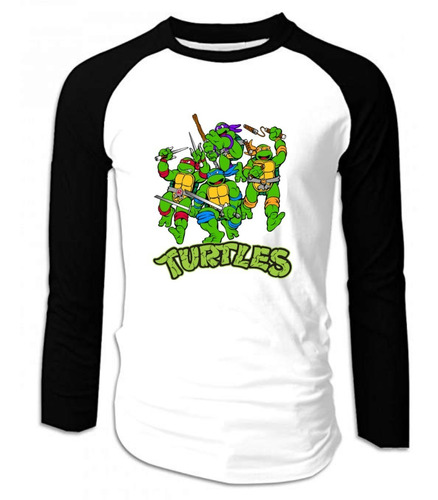 Camiseta Tortugas Ninja Turtles Ninja Manga Larga Camibuso