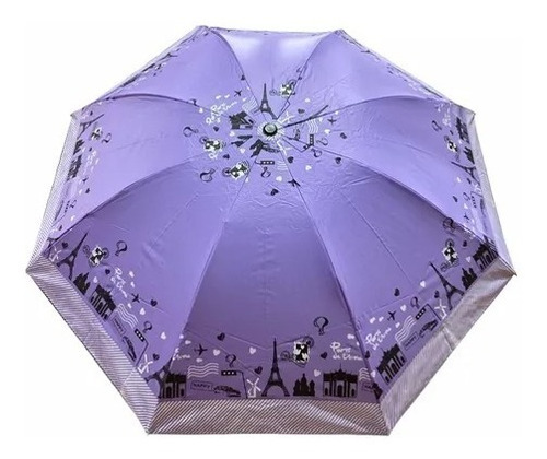 Sombrilla Paris Paraguas Resistente Filtro Uv Diseños