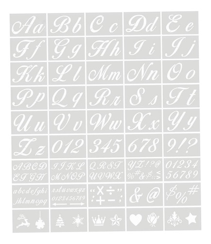 45 Pcs Alfabeto Letras Modelos De Desenho Cursivo