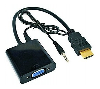 Cable Adaptador Convertidor Hdmi A Vga Con Conector Audio