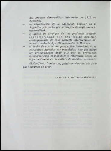 Imagen 3 de 3 de Manifiesto Liminar De La Reforma Universitaria De 1918 22373