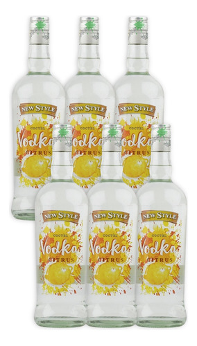 New Style Coctel Vodka Citrus Caja X6u 1000ml Argentina