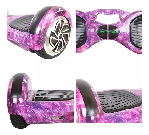 Hoverboard Overboard Skate Elétrico 6.5 Bluetooth Luzes Led Cor Roxo Galaxia Roxo Galaxia