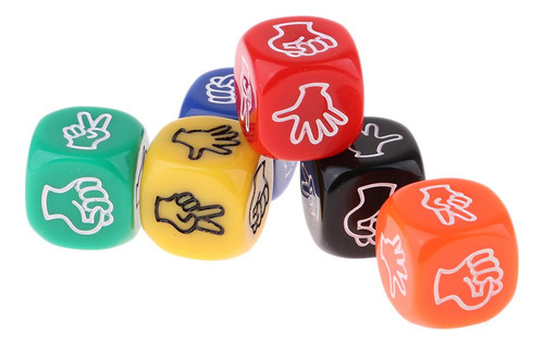10 Tijeras De De 6 Piezas Dados Dados Multicolores De Seis