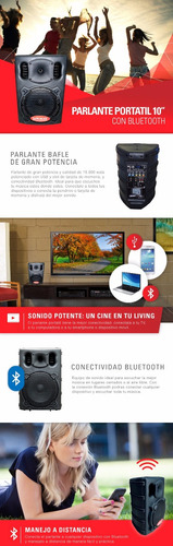 Imagen 9 de 10 de Parlante Gran Potencia Sonido 10000w 250rms Bluetooth + Mic