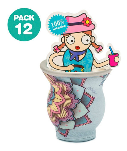 Imagen 1 de 10 de Kit 12 Mate Set Regalo Artentino Oferta Por Mayor Souvenir