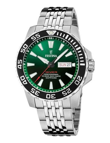 Reloj Festina Diver F20661/2 Acero 200m Para Hombre Liniers