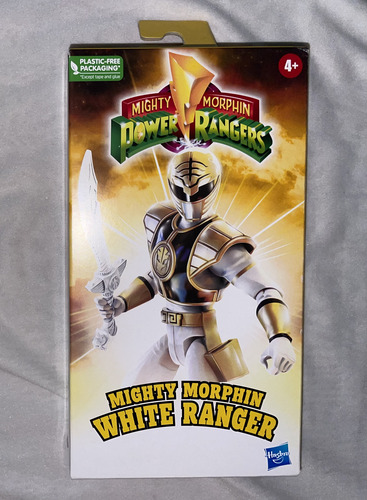 Power Rangers Mighty Morphin White Ranger Action Figure Vhs (Usado)