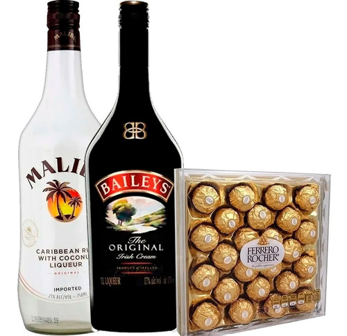 Malibu + Baileys+ Ferrero Rocher Día Enamorados San Valentin