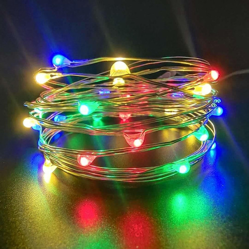 Paquete De 2 Mini Luces Led Con Temporizador De 6 Horas De E