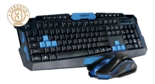 Combo Teclado Y Mouse Gamer Inalambrico Xion Xi-kbgamer5 Color del teclado Negro