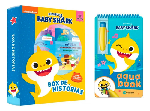 Baby Shark - Aquabook + Box De Histórias Com 6 Minilivros, De Culturama. 1, Vol. 1. Editorial Culturuma, Capa Dura, Edição 1 Em Português, 2020