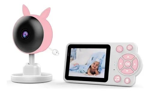 comprar Babá Eletrônica Baby Monitor Câmera Segurança Wifi Full Hd Cor Rosa 110v\u002F220v