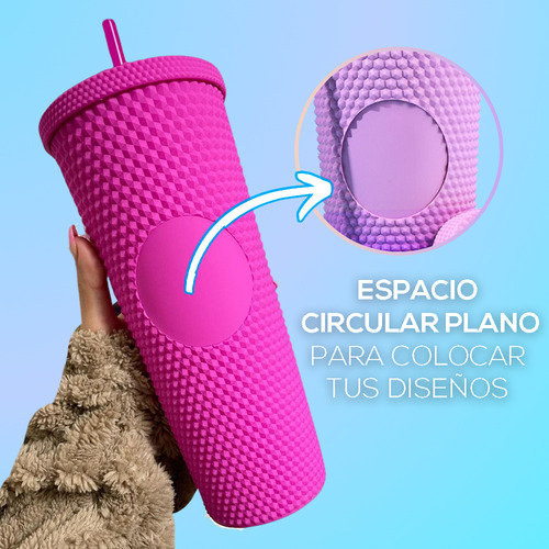Termo Vaso Con Diseño Degradado 750ml Material Texturizado Verde Claro