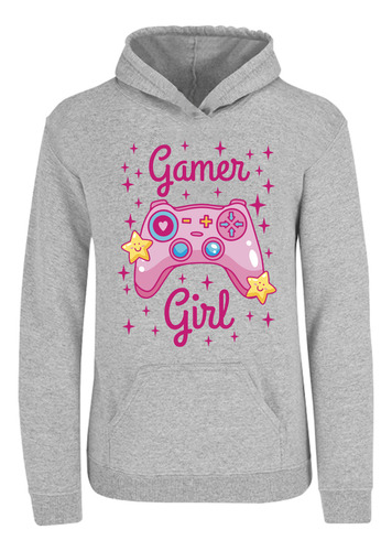 Sudadera Gorro Gamer Girl - Video Juegos - Control Rosa