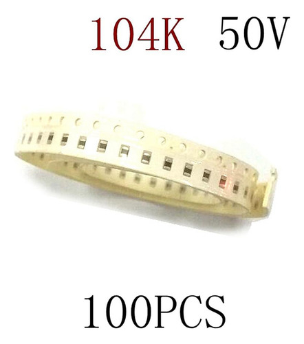 100 Unidades Smd0805 0.1uf 100nf De Cerámica Chip