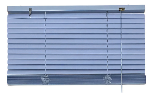 Persiana Horizontal Aluminio 25mm Azul Claro 60 (L) X 160 (A) cm c/ Kit de Instalação 0,60 x 1,60