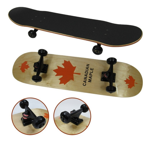 Tabla Skateboard Tipo Canadiense Patineta Con Funda 