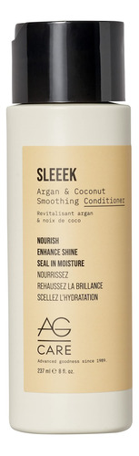 Ag Care Sleeek Acondicionador De Argan Y Coco, 8 Onzas Liqui